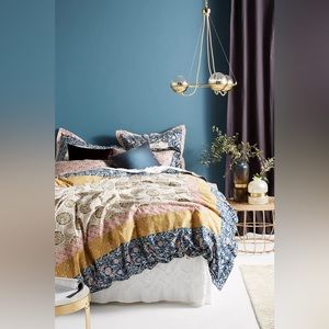Anthropologie Queen Duvet Cover & 2 Pillow Cases
